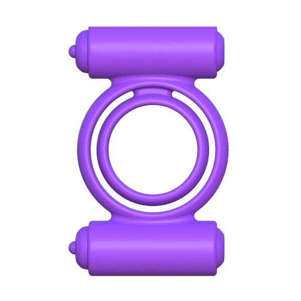 Fantasy C-Ringz Anillo Vibrador de Silicona Double Delight Púrpura - Imagen 4