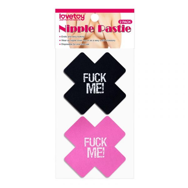 Pack Pezoneras Cruz Negro y Rosa FUCK ME - Imagen 2