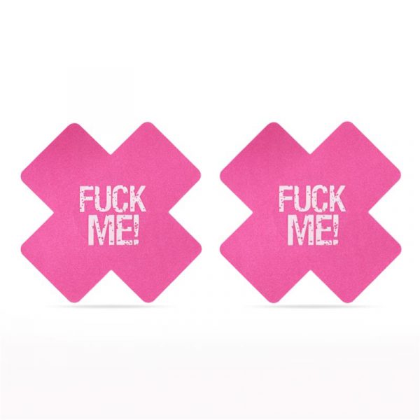 Pack Pezoneras Cruz Negro y Rosa FUCK ME - Imagen 3