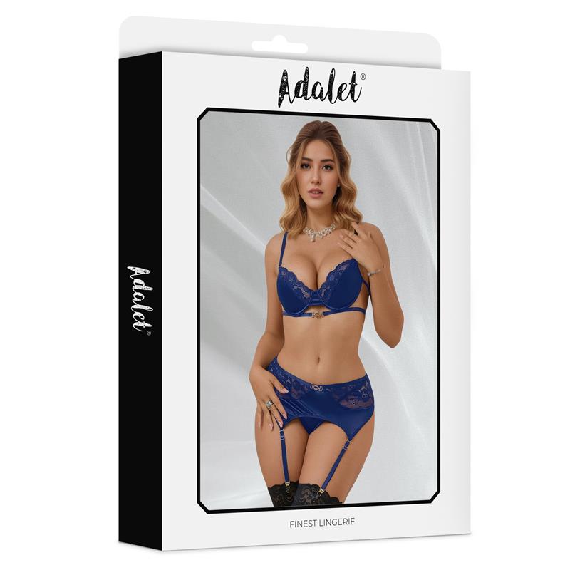ADALET LINGERIE Giselle Set con Liguero Azul - Imagen 3