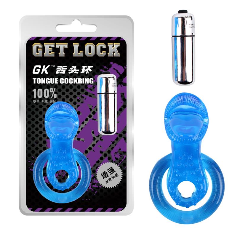 Anillo Vibrador para el Pene The Tongue Azul - Imagen 3