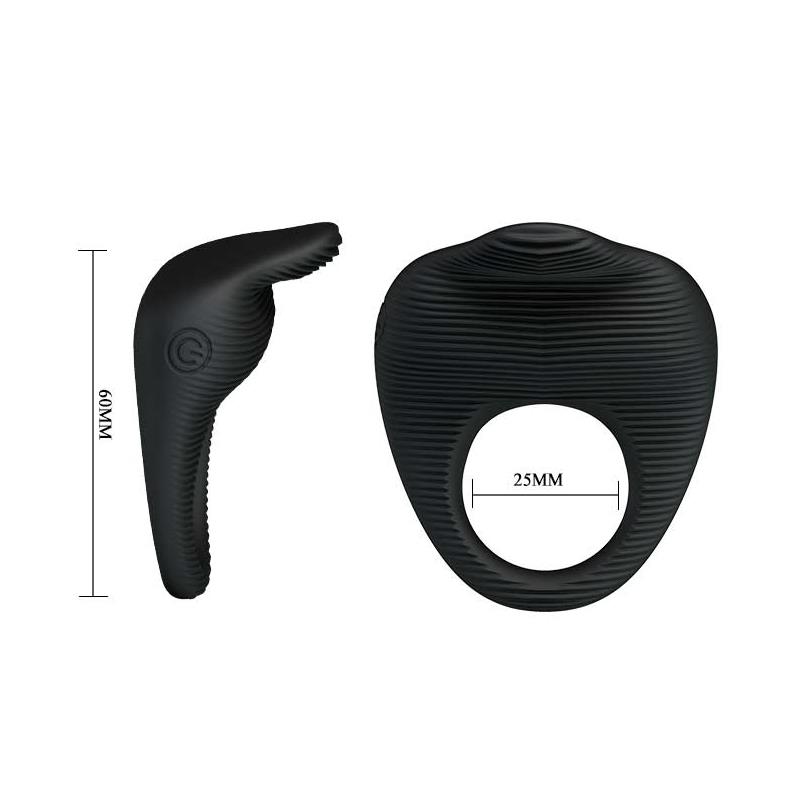 Anillo Vibrador Thimble Negro - Imagen 5
