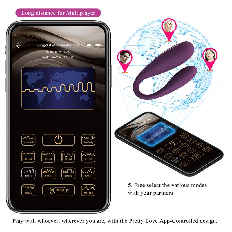 August Vibrador de Parejas con App Lila - Imagen 16