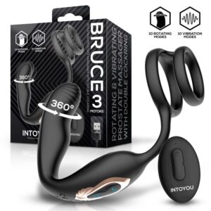 Bruce Masajeador Prostático 360º y Doble Anillo con Vibración