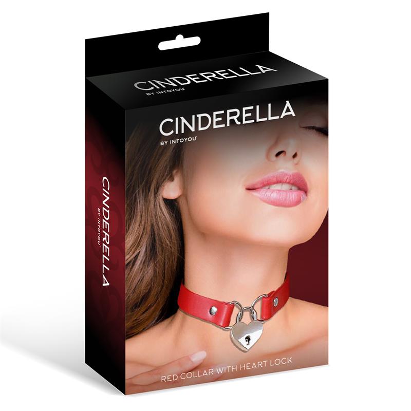 Collar con Candado de Corazón Cuero Vegano Talla Única - Imagen 4