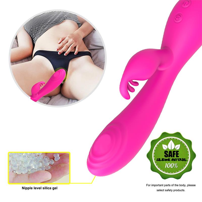 Conejito Vibrador Magic Stick con Pulsación Fucsia - Imagen 10