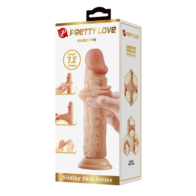 Dildo con Piel Deslizante Retractil 18.4 cm - Imagen 6