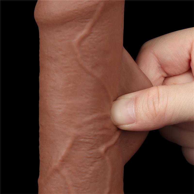 Dildo con Piel Retractil 7 Bronceado - Imagen 11