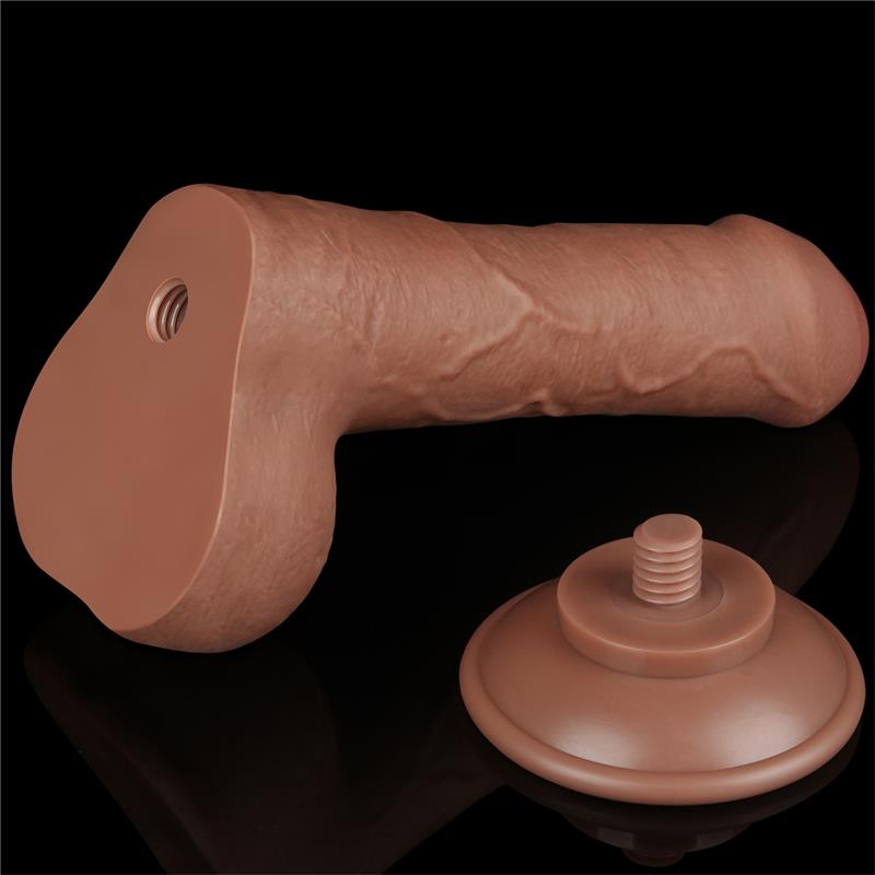 Dildo con Piel Retractil 7 Bronceado - Imagen 8