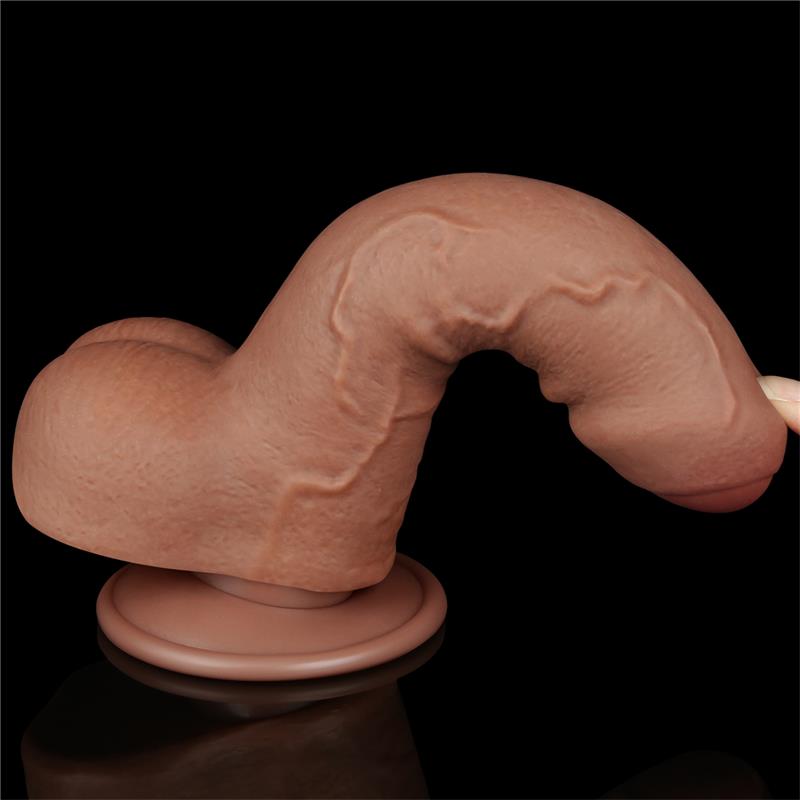Dildo con Piel Retractil 7 Bronceado - Imagen 10