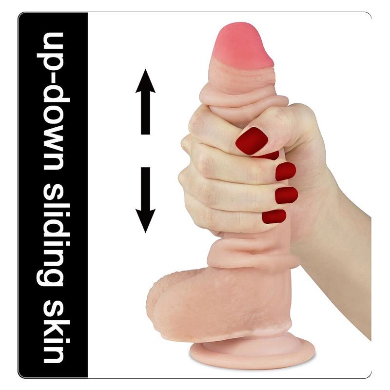 Dildo con Piel Retractil 7 Natural - Imagen 4