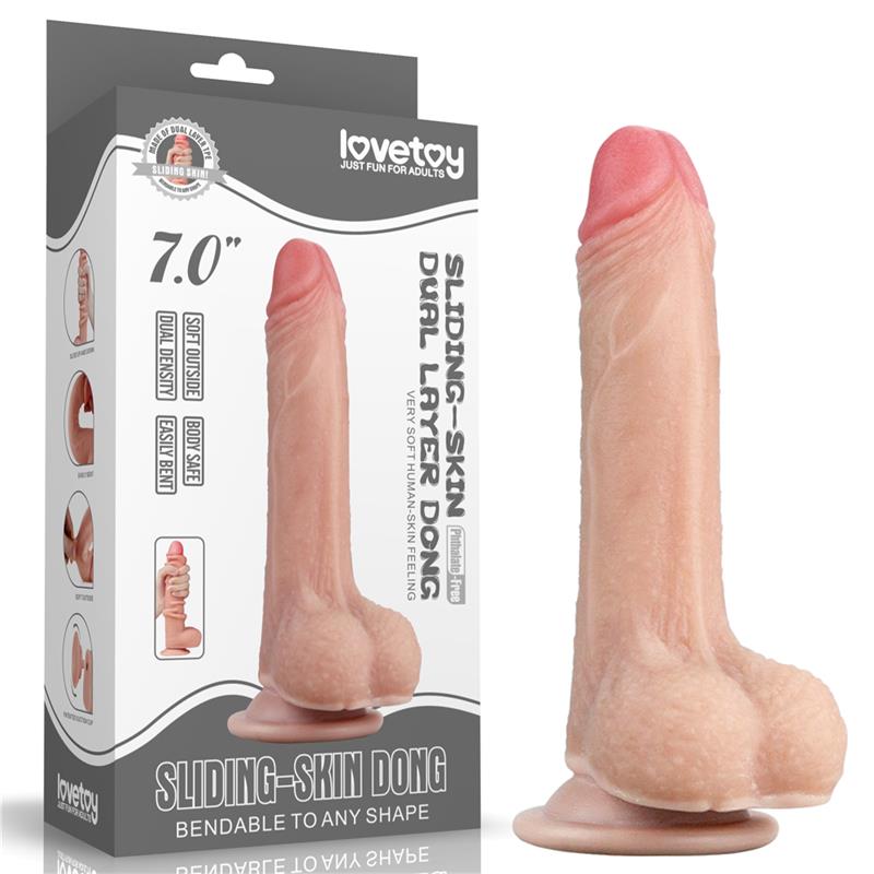 Dildo con Piel Retractil 7 Natural - Imagen 7