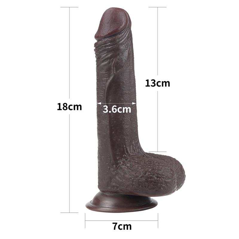 Dildo con Piel Retractil 7 Negro - Imagen 13