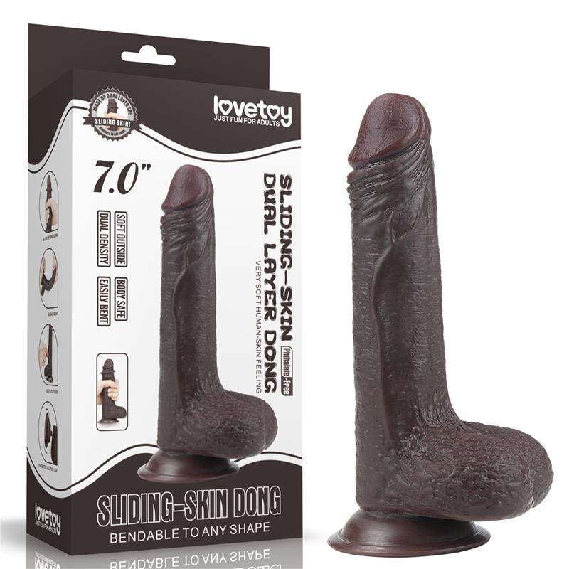 Dildo con Piel Retractil 7 Negro - Imagen 15
