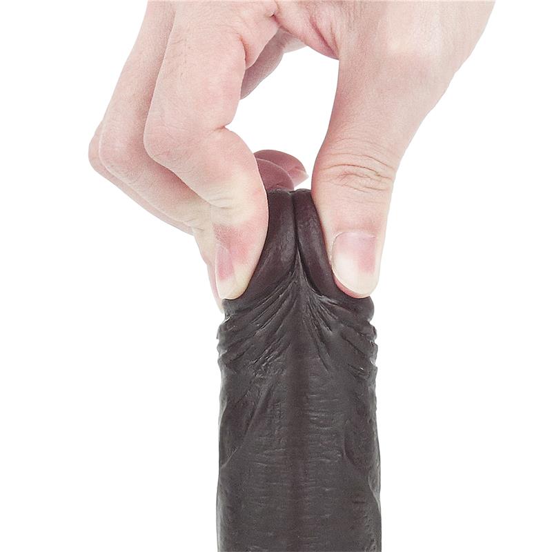 Dildo con Piel Retractil 7 Negro - Imagen 6