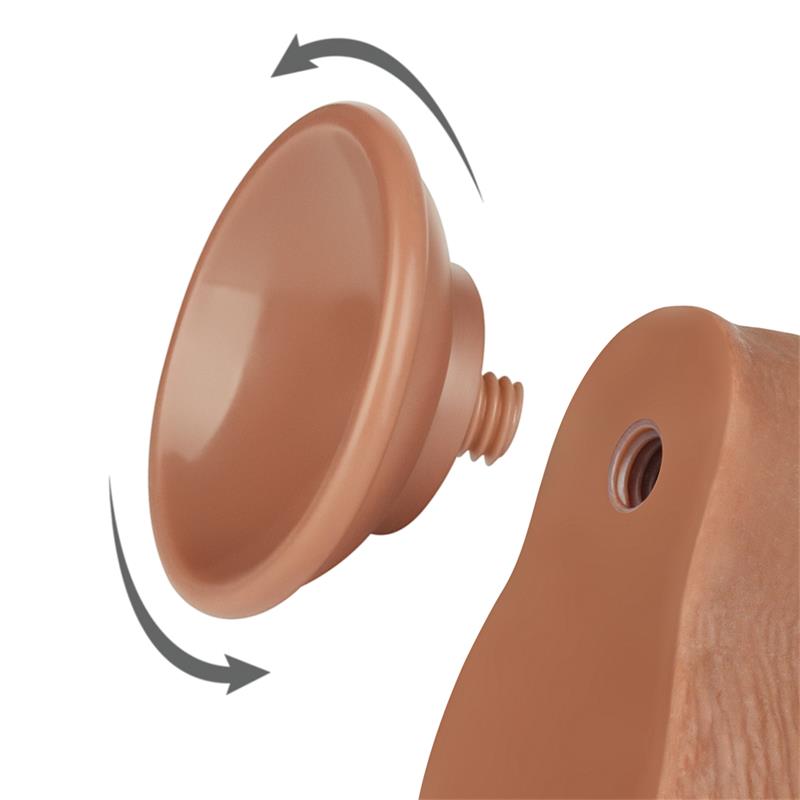 Dildo con Piel Retractil 7.5 Bronceado - Imagen 5