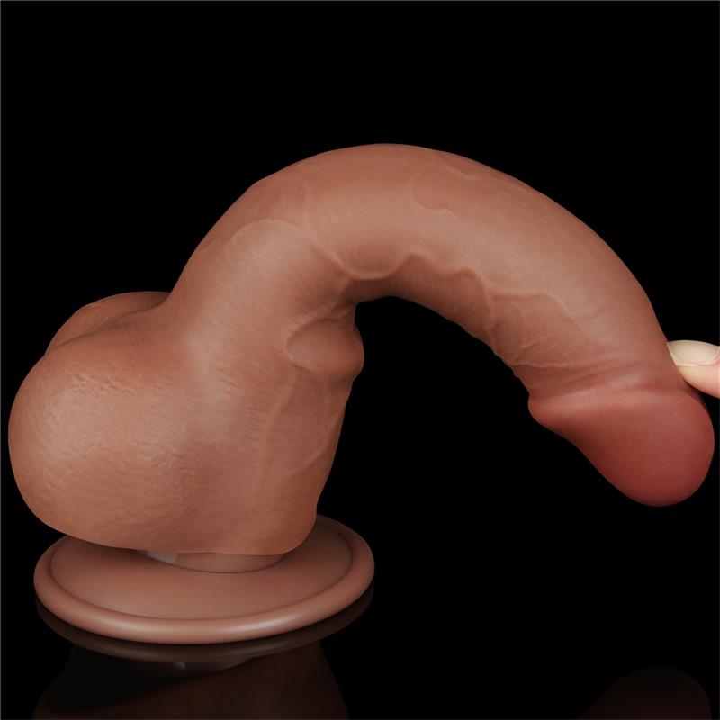 Dildo con Piel Retractil 7.5 Bronceado - Imagen 9