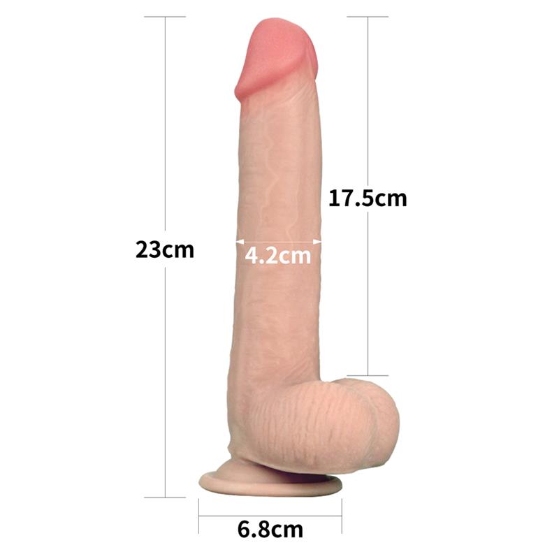 Dildo con Piel Retractil 9 Natural - Imagen 8
