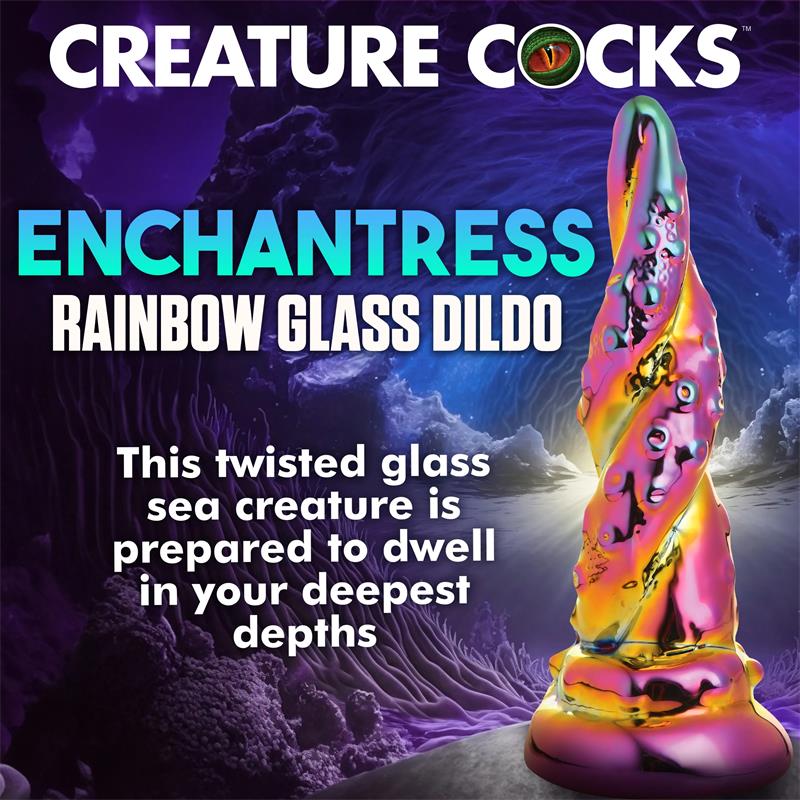 Dildo de Vidrio borosilicato Enchanting Rainbow - Imagen 6