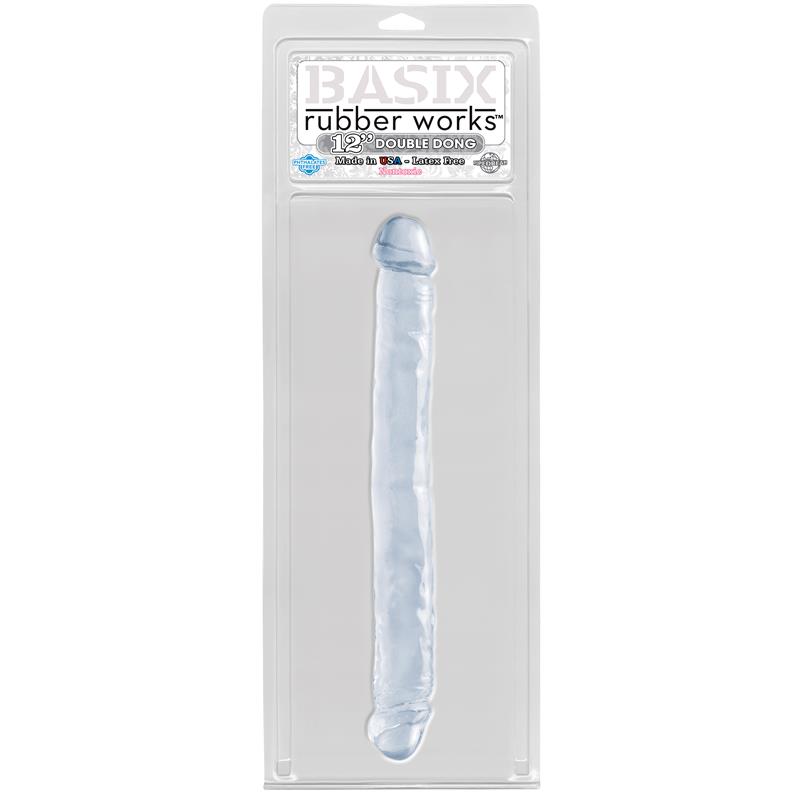 Dildo Doble 30.50 cm Transparente - Imagen 2