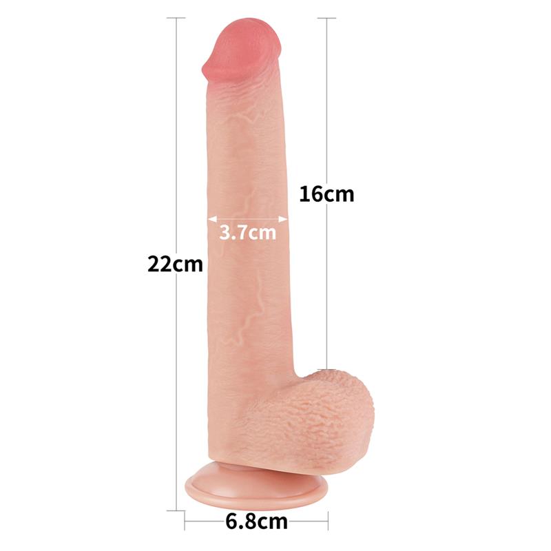 Dildo Dual Density Piel Deslizante Retractil 9 - Imagen 11