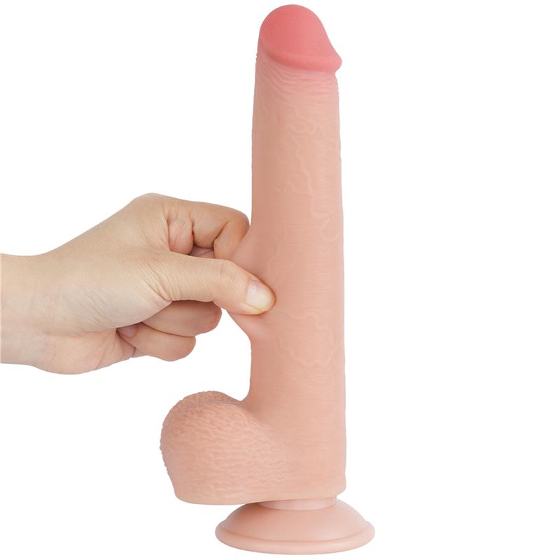 Dildo Dual Density Piel Deslizante Retractil 9 - Imagen 3