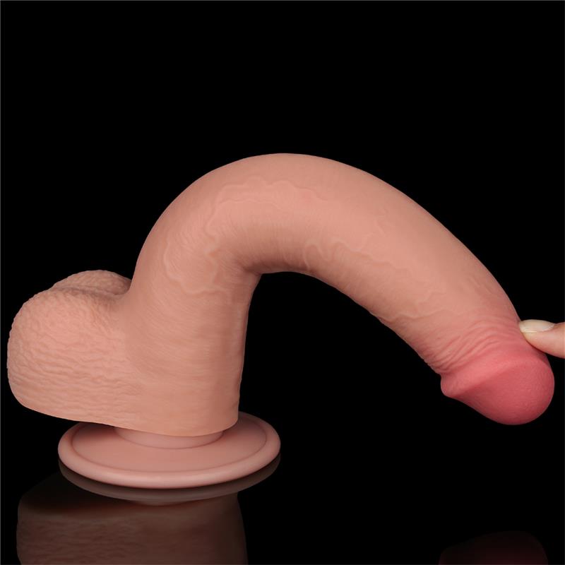 Dildo Dual Density Piel Deslizante Retractil 9 - Imagen 4