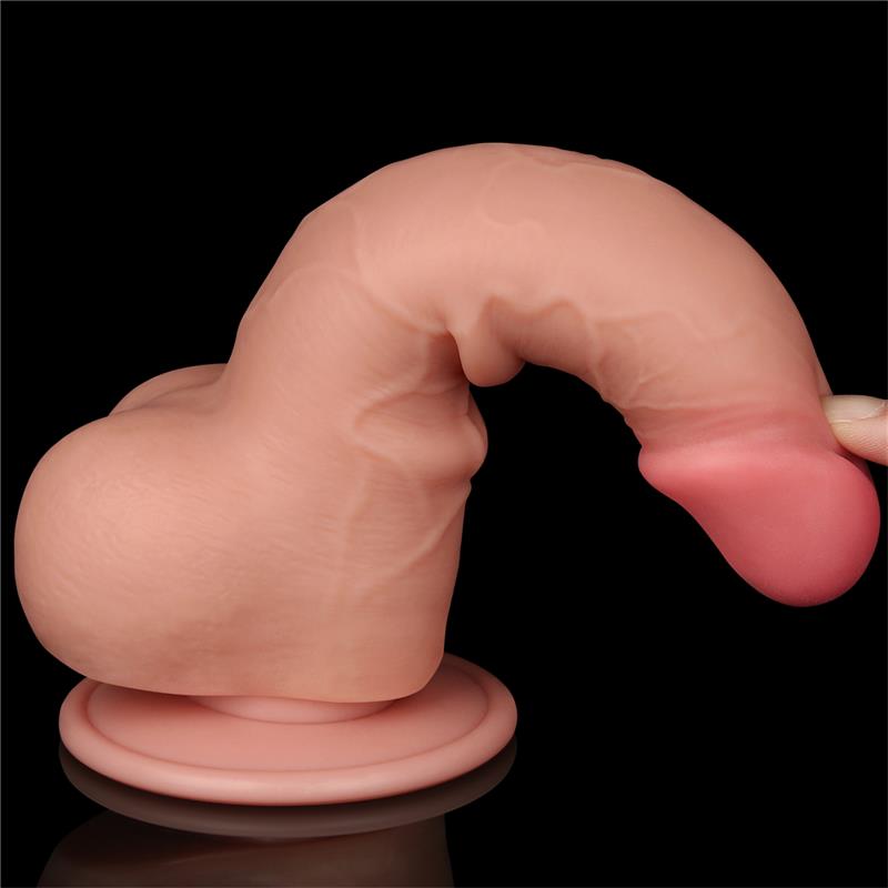 Dildo Dual Layer Piel Deslizante Retractil 7.5 - Imagen 5