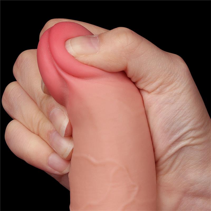 Dildo Dual Layer Piel Deslizante Retractil 7.5 - Imagen 9