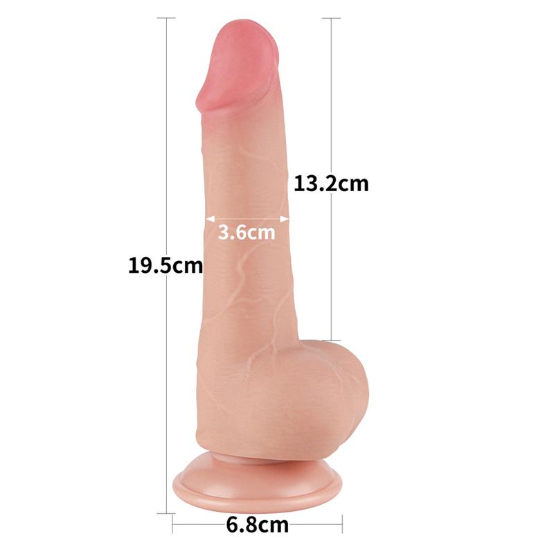 Dildo Dual Layer Piel Deslizante Retractil 7.5 - Imagen 12