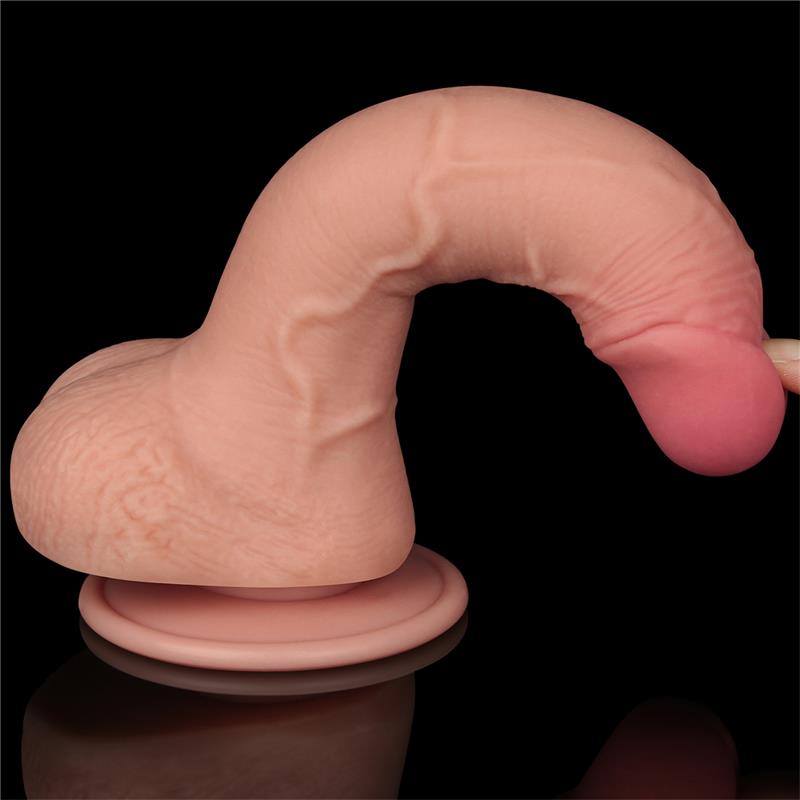 Dildo Dual Layer Piel Deslizante Retractil 7.5 - Imagen 7