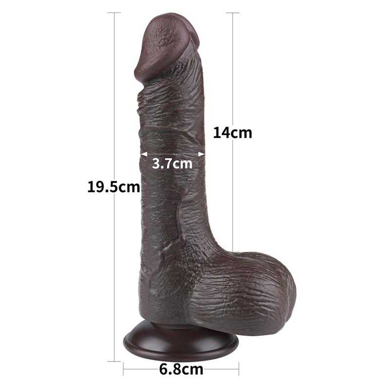 Dildo Dual Layer Piel Deslizante Retractil 7.5 - Imagen 10