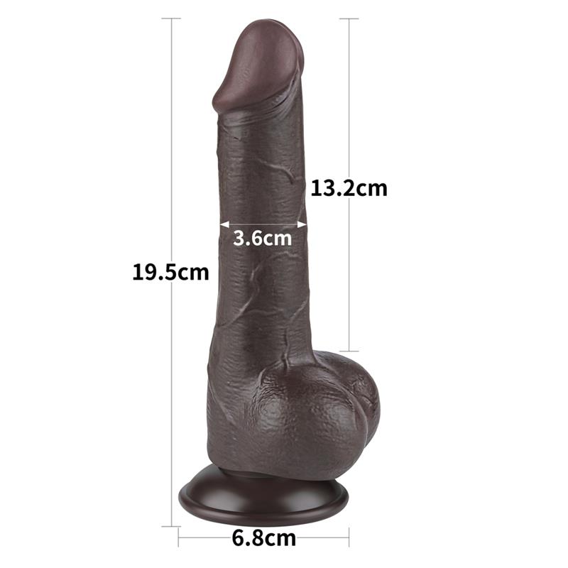 Dildo Dual Layer Piel Deslizante Retractil 7.5 - Imagen 11