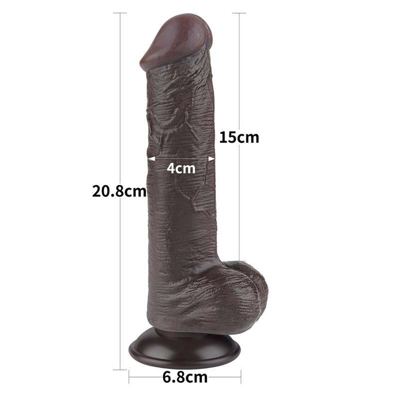 Dildo Dual Layer Piel Deslizante Retractil 8 - Imagen 11
