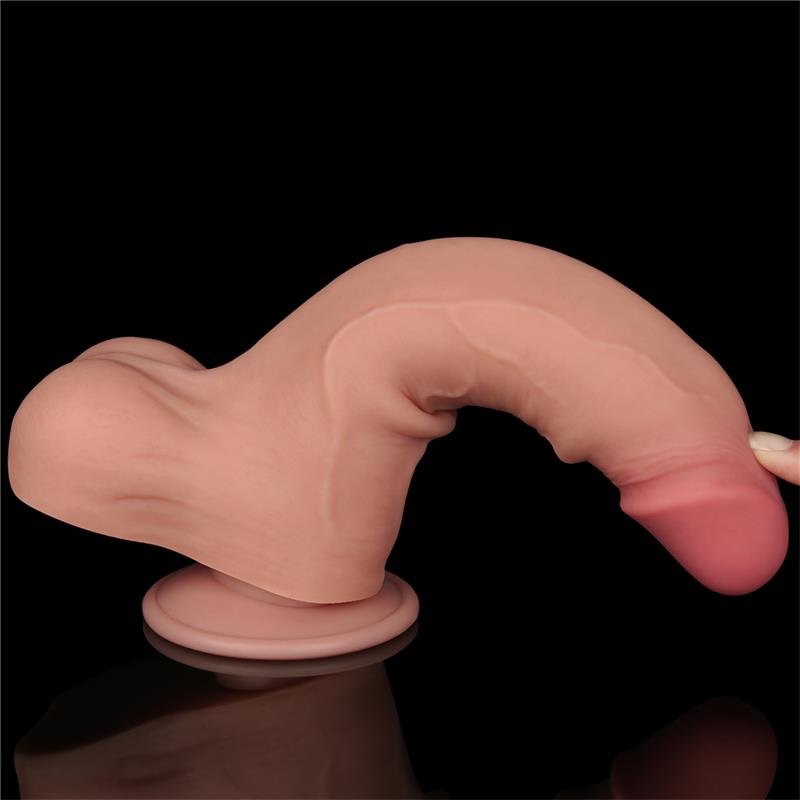Dildo Dual Layer Piel Deslizante Retractil 8.5 - Imagen 6
