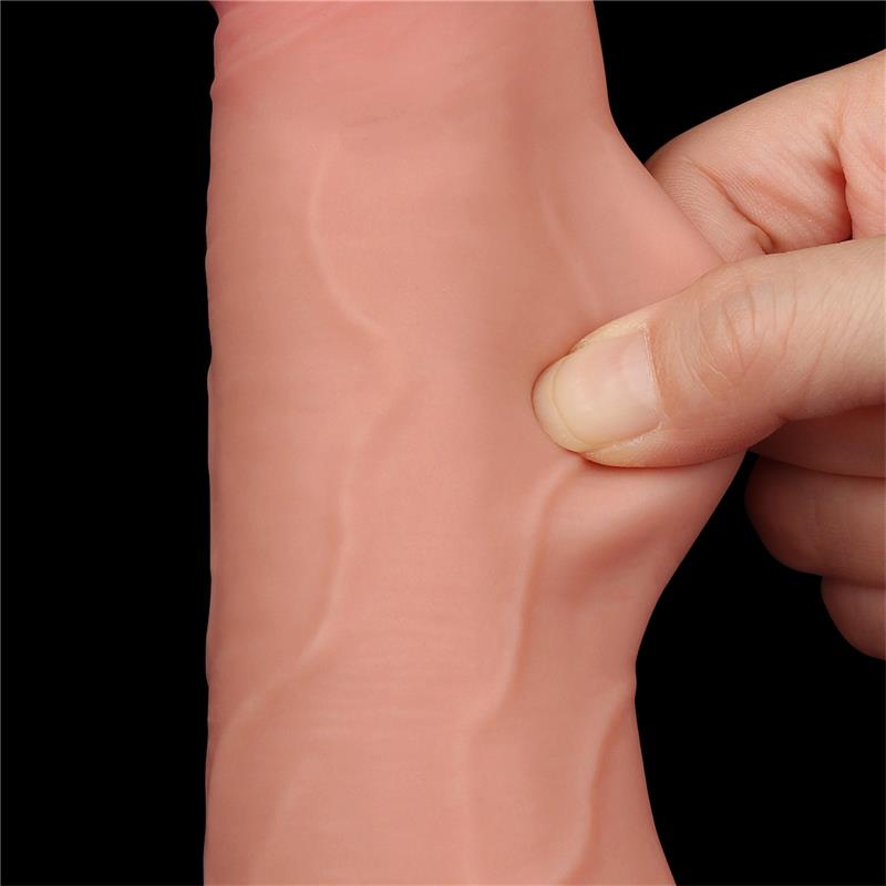 Dildo Dual Layer Piel Deslizante Retractil 8.5 - Imagen 7