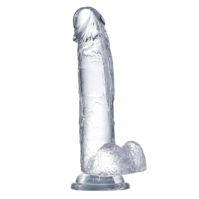 Dildo Realista con Testículos Material Cristalino 22 cm - Imagen 4