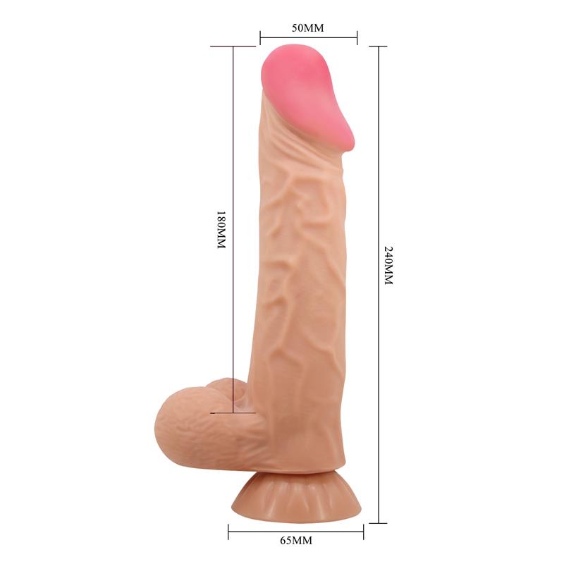 Dildo Realista Doble Densidad Piel Deslizante Retractil 24 cm - Imagen 9