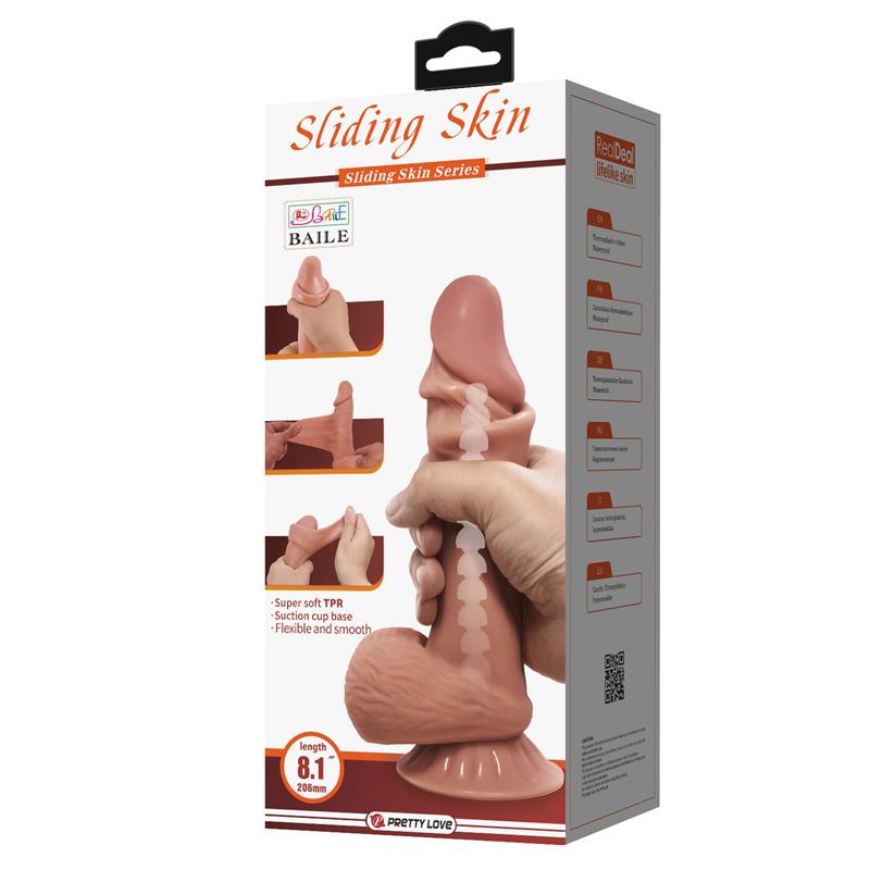 Dildo Realista Piel Deslizante Retractil 21.8 cm - Imagen 10