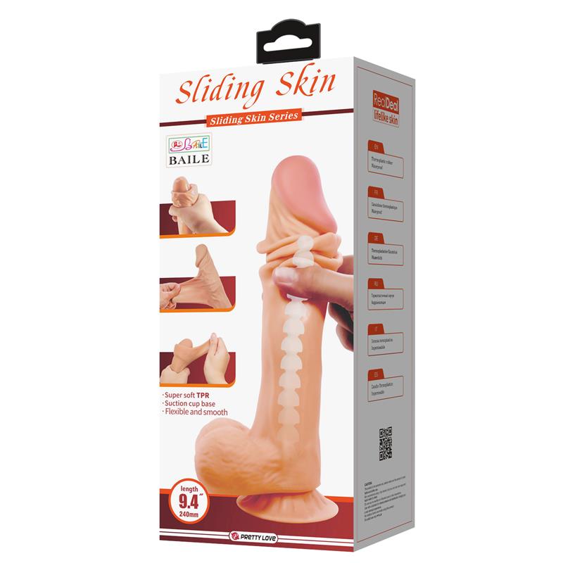 Dildo Realista Piel Deslizante Retractil 24 cm - Imagen 11