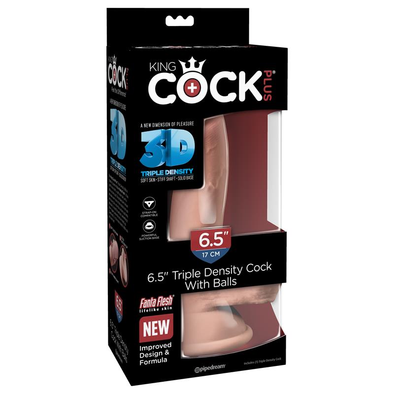 Dildo Triple Densidad con Testículos 6.5 - Imagen 7