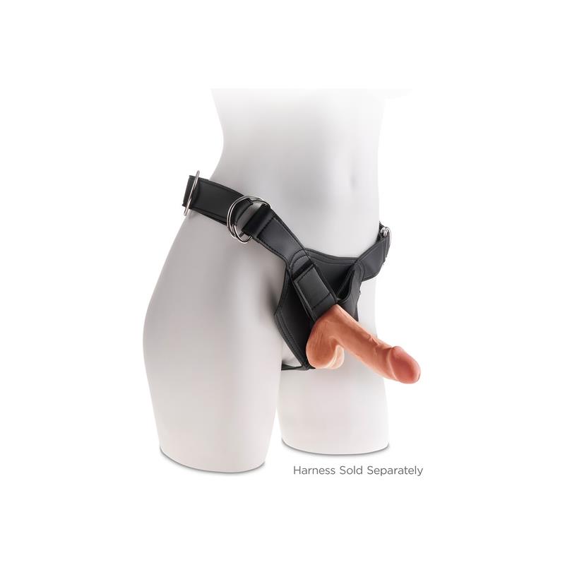 Dildo Triple Densidad con Testículos 6.5 Caramelo - Imagen 6