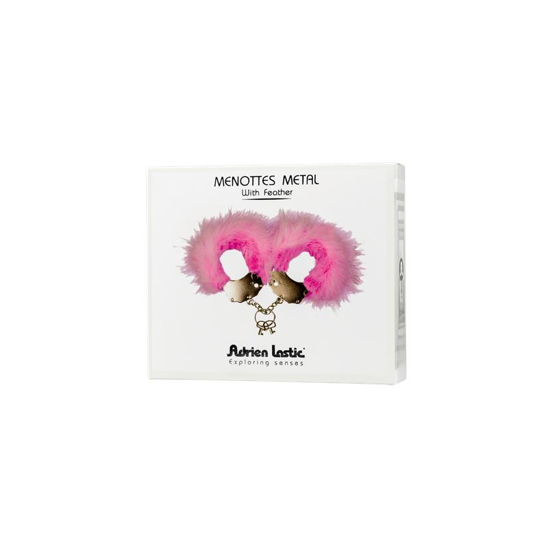 Esposas Metal con Plumas Rosa - Imagen 3