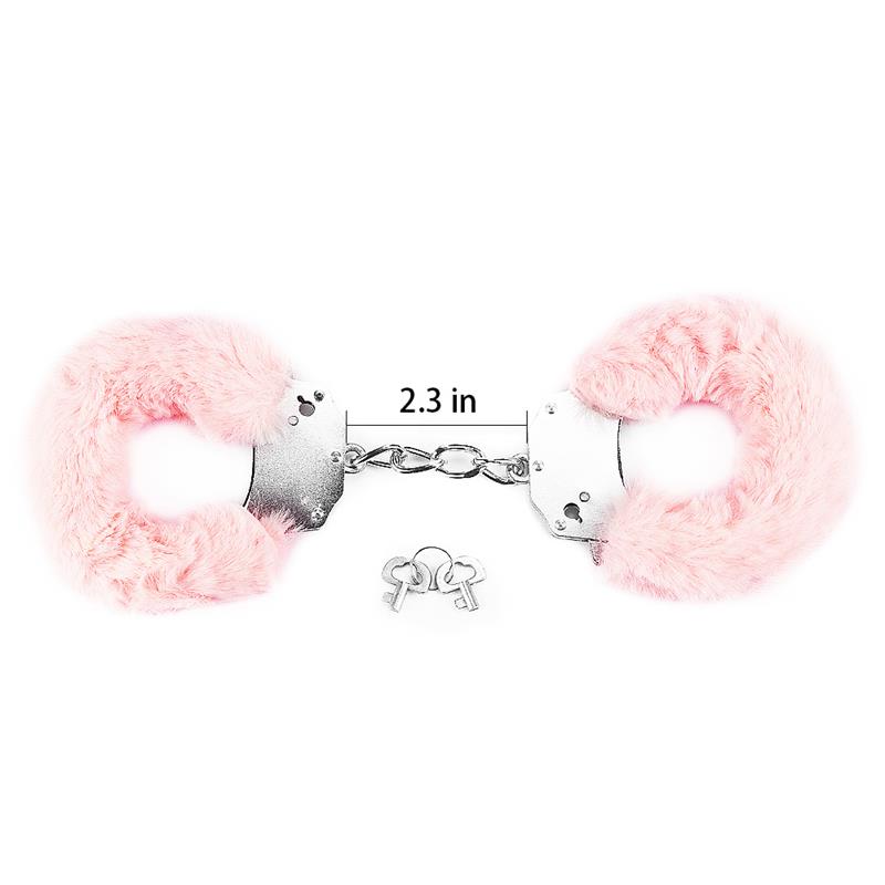 Esposas Metálicas con Pelo Rosa - Imagen 2
