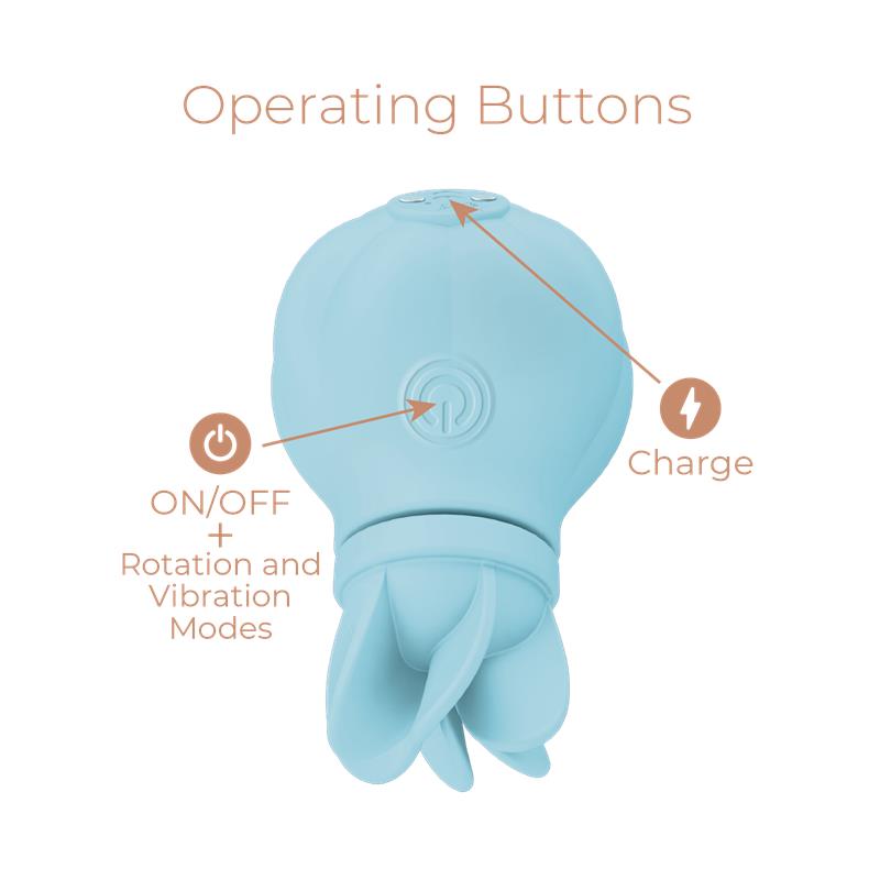 Estimulador Caress Vibración y Rotación Light blue - Imagen 4
