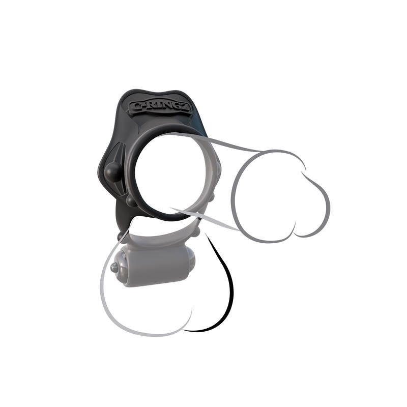 Fantasy C-Ringz Anillo Vibrador Pesado Negro - Imagen 2