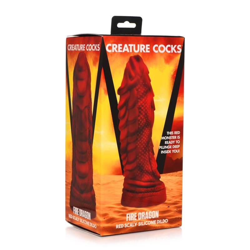 Fire Dragon Red Scaly Dildo Dragón - Imagen 8
