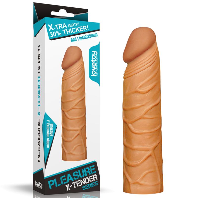 Funda para el Pene Pleasure X Tender Marrón - Imagen 6
