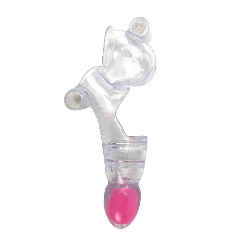 Funda para el Pene y Testículos 3 Balas Vibradoras Transparente - Imagen 2