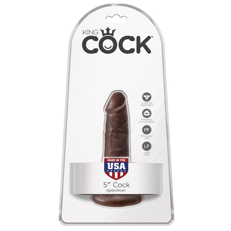 King Cock Pene de 5 - Color Marrón - Imagen 2